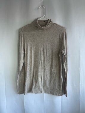 Eileen Fisher Light Taupe Turtleneck Top